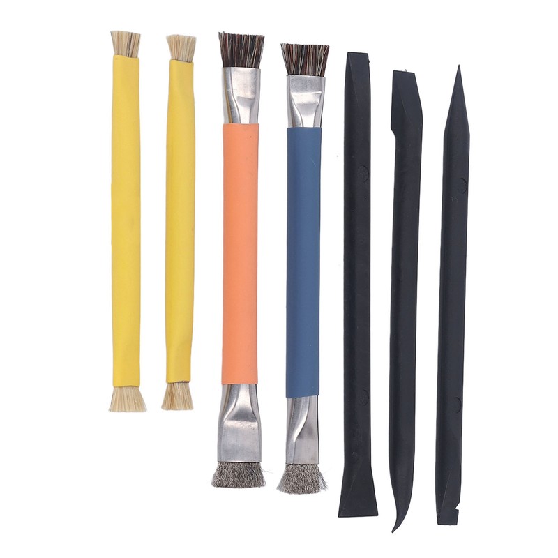 Pry Tool Brush Set ABS Stainless Steel Electronic Repair Cleaning