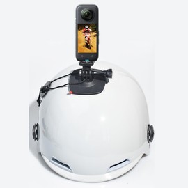 Fotoleey Flexible Adhesive Mount for Insta360 X4, X3, X2, One RS- Camera Helmet Mount with Tether Straps with Adhesive Buckle