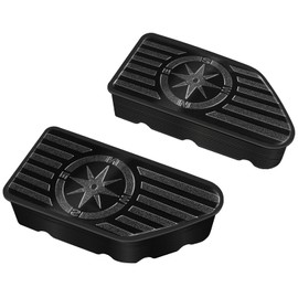 2PCS Bed Rail Stake Pocket Covers for GMC Chevy Silverado Sierra 1500 （2019-2025）, GMC Sierra 2500 3500HD （2020-2025）, Truck Rear Holes Caps Bed Rail Holes Plugs Covers (Compass)