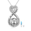 VENACOLY Dog Ashes Necklace Sterling Silver Urn Necklace Cremation Mother's