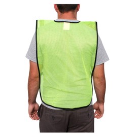 Rugged Blue RB Mesh Fabric Economy Non-ANSI Safety Vest, Regular, Hi-Vis Yellow