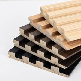Art3d Slat Wood Wall Paneling for Interior and Ceiling Decoration - 5 Samples Pack, 6 x 5.7in