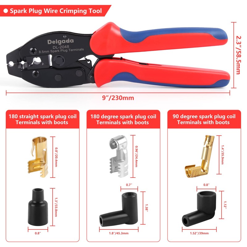 Delgada 36Pcs Spark Plug Wire Crimping Tool Spark Plug Wire