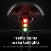 ROCKBROS Waterproof Bicycle Bike Rear Light Brake Sensing 3 Colors