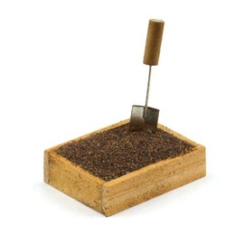 MyTinyWorld Miniature Garden Wooden Crate With Compost And A Garden Trowel