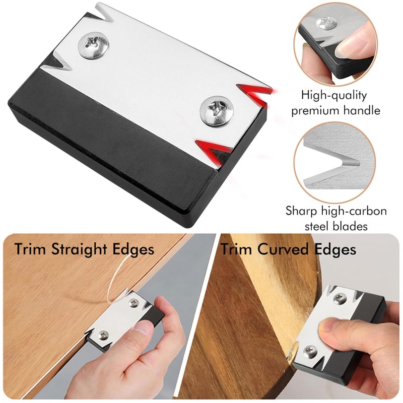 Bestgle Edge Banding Trimmer with 2Pcs Replaceable Blades for Woodworking