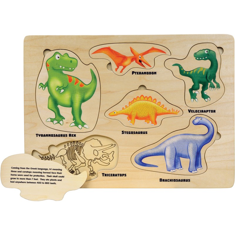 Lift and Learn Dinosaur Puzzle - Made in USA