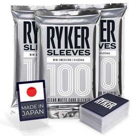 Ryker Sleeves Mini American Board Game Sleeves Protectors (3 Pack, Clear, 41x63 mm)