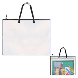 Grosion Art Portfolio Bag,19 x 25 Inch Art Bag,Clear A2 Folder,A2 Folder for Artwork with Handle and Zipper for Paintings,Homework,File Storage