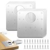 Cabinet Hinges Repair Plate, 8 Pcs Stainless Steel Hinge Repair