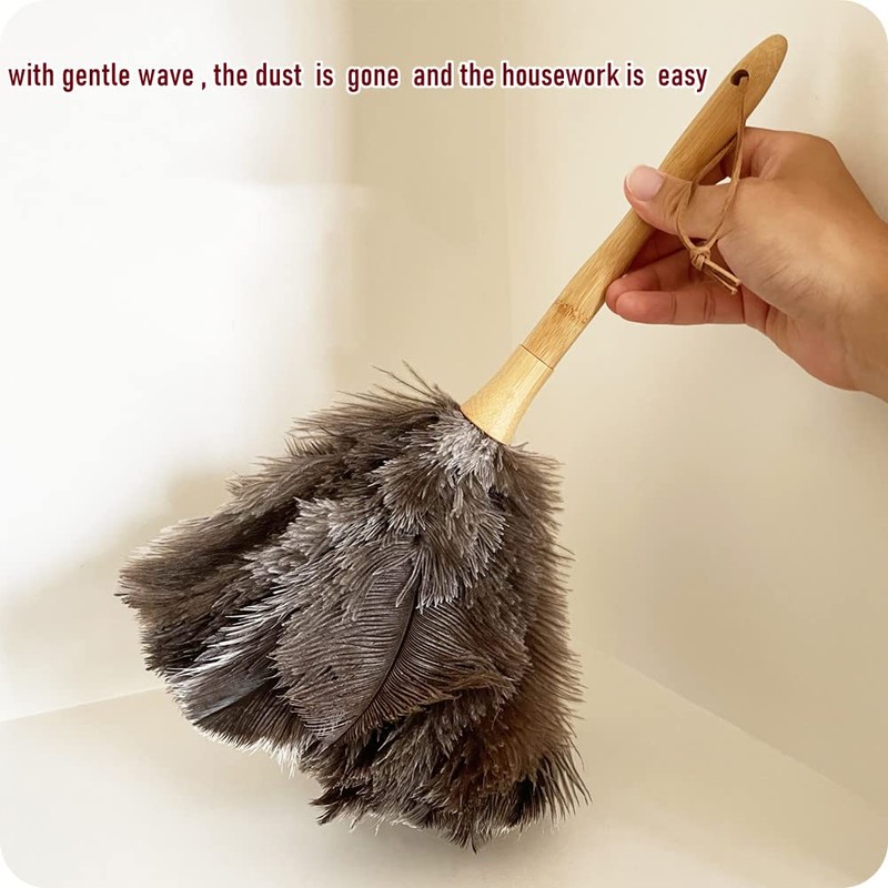 Ostrich Feather Duster for Cleaning Feathers Fluffy Natural Real Ostrich