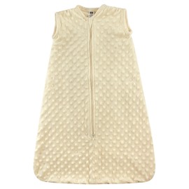 Hudson Baby Unisex Baby Plush Sleeping Bag, Sack, Blanket, Cream Dot Mink, 6-12 Months