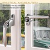 Bwintech 4 Pcs Offset Satin Chrome UPVC Zinc Alloy Window
