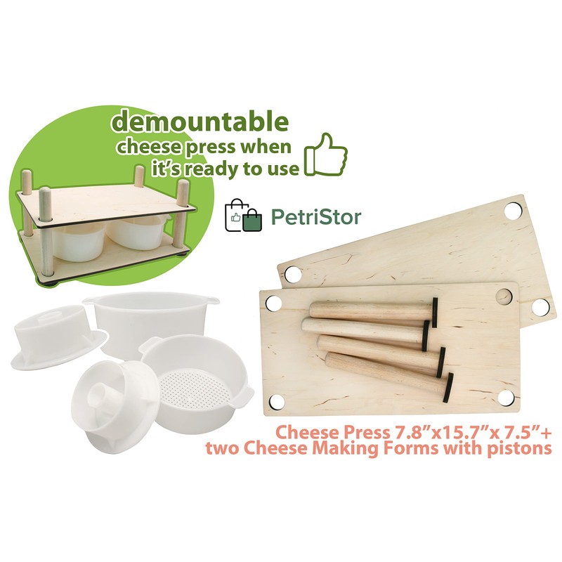 Wooden Cheese Press for Cheese Making Supplies 16 in Wooden
