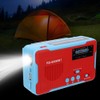 RD-666WBT Portable Solar Powered Emergency Hand Crank AM FM Radio