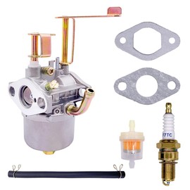 A100626 Carburetor for Champion Power Equipment 42432 62422 1200 1500 Watts 80cc 2.4HP Portable Gas Generator Powermate PWLE0799 79cc Lawn Edger Mower with Fuel Line Filter Spark Plug Gasket Kit