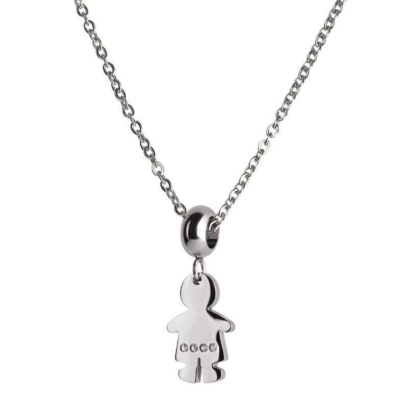 LuckyLy Charms para Pulseras de Mujer, Dije de Niño, Acero
