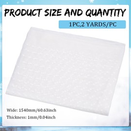 MAYJOYDIY 2Yards×60.6inch White Cotton Mesh Fabric Net Tulle Mesh Embroidered Flowers Lace Fabric Dotted Mesh Bridal Wedding Lace Fabric for DIY Dress Costume Design Accessories Crafts