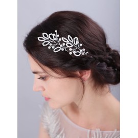 JWICOS Bride Wedding Pearl Hair Pins Bridal Hair Accessories Hair Pieces for Women and Girls Pack of 2