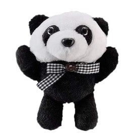 SGVAHY Fluffy Case for Airpods 1&2 Cute Airpods 2nd Generation Case Soft Fur Furry Kawaii Airpod Case 1st Generation Fun Cool Airpods Cover Case with Keychain Wireless Charging Box (Panda Black)