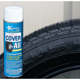 Superior Products Superior Products California Cover All Automotive Tire Shine Aerosol Spray Can & Professional Grade -Tire Dressing - High Gloss - Water Repellent & Made in America (14 oz)