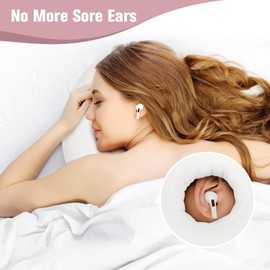 RoamReady Ear Piercing Pillow for Side Sleepers, Ear Pillows with Holes for Ear Pain, Ear Inflammation Pressure Sores, Cotton Earring Pillow for CNH Side Sleepers