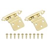sourcing map 10 Pack Self Closing Cabinet Hinges, 3/8" Overlay