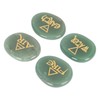 Crystal Runestone Oval Hand Engraving Portable Exquisite Agate Crystal Runes