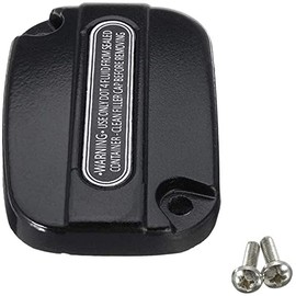 Black Front Brake Master Cylinder Cover Cap Aftermarket Part compatible with Harley DavidsonTouring FLHX FLHT FLHR FLTR FLHTCU Road King Road Glide Electra Glide Ultra Classic 08-20
