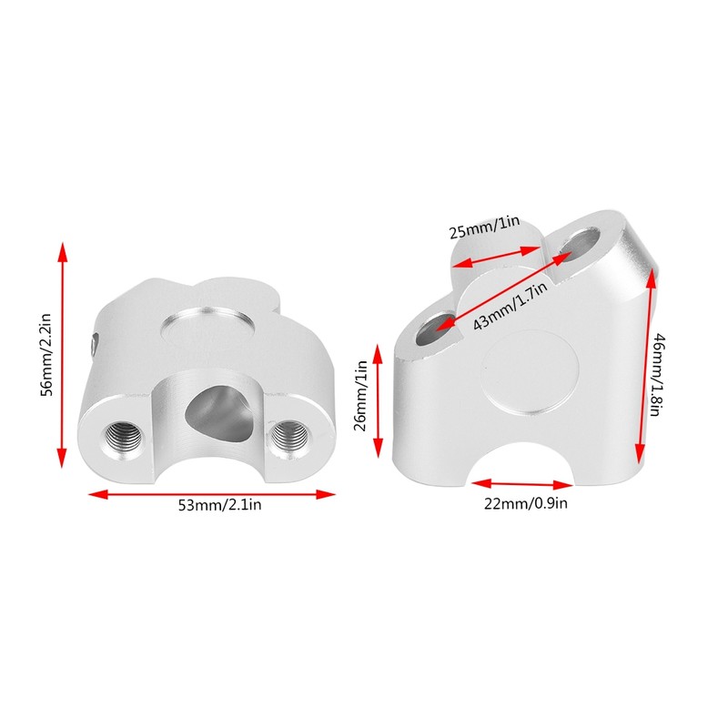 22mm Universal Motorcycle Handle Bar Riser Handlebar Clamp Back Move
