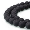 Asingeloo Gorgeous 6mm Matte Onyx Black Agate Natural Gemstone for