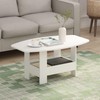 Furinno Simple Design Coffee Table with Storage Compartment, White