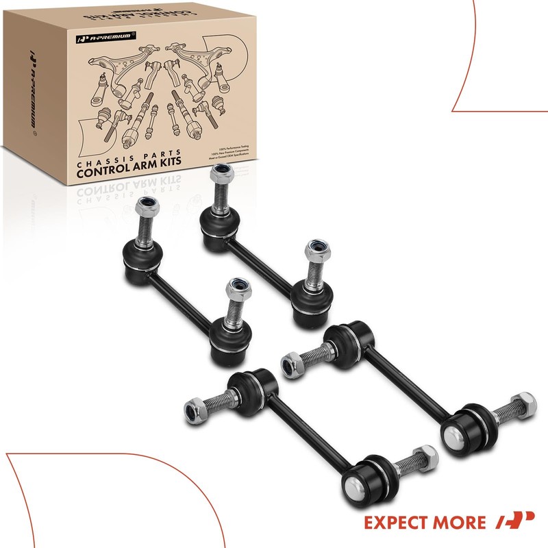 A-Premium Set of 4, Front & Rear Sway Bar Links