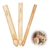 MILANQW Jumbo Solid Wooden Crochet Hooks Set of 3 3