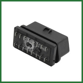 Motoforti 16 Pin OBD2 Diagnostic Connector Female Adapter Shell Kit Black DC 12V for Car Long-Lasting