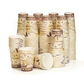 200 x coffee cups, coffee to go paper cups, drinking cups with 180 ml capacity and beautiful look