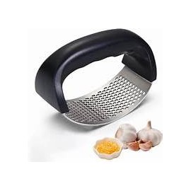Stainless Steel Garlic Press Rocker, Uncharged Manual Garlic Mincer Crusher Chopper Masher