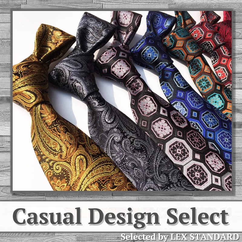 LEX STANDARD NA003 Men's Paisley Pattern Stylish Necktie, Casual Suit,