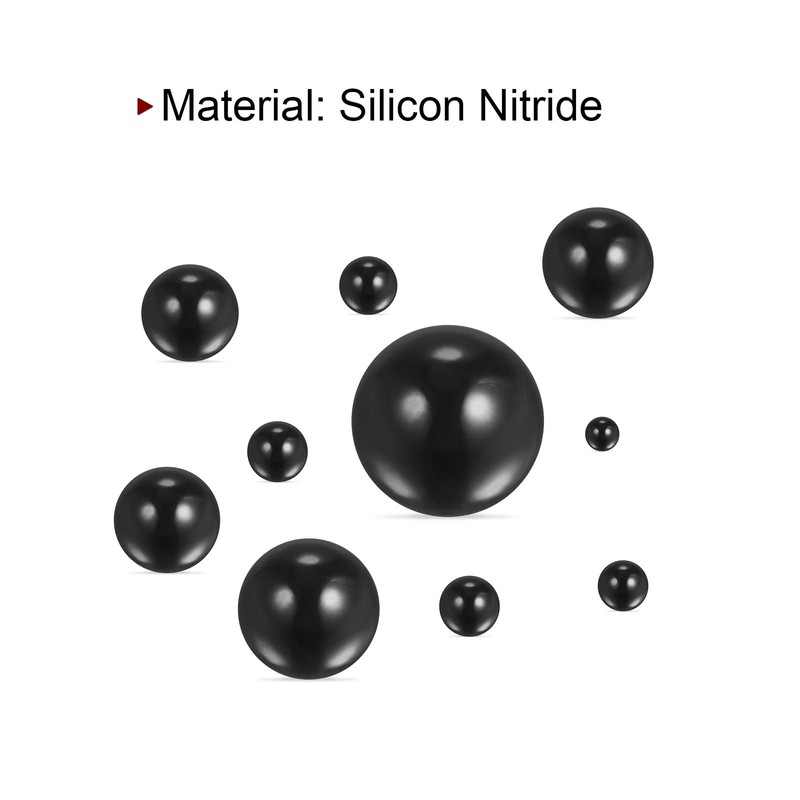 sourcing map 60pcs Silicon Nitride Balls 2mm Diameter G5 Precision
