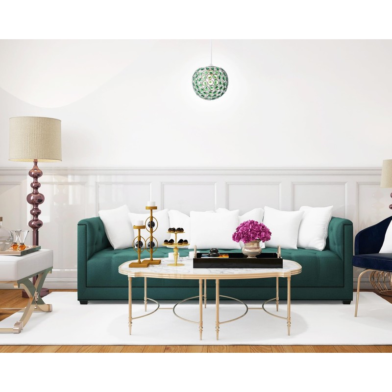 Modern Round Globe Easy Fit Pendant Shade with Small Forest