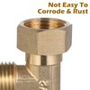 VILLCASE Forged Brass 90 Degree Elbow Tee Connector 1/2 Inch