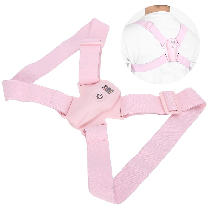 Back Posture Corrector Straightener Intelligent Sensor Humpback Correction TrainerPink