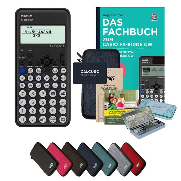 Calcuso Nerd Package: Casio FX-82DE CW + WYNGS Protective Case