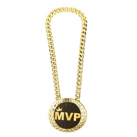 MVP Chain, Turnover Chain, 6" Big Gold Medals for Awards, MVP Necklace for Team Champion Baseball Basketball Football Soccer Softball Volleyball Sports Competitions Prize Gifts and Party Favors