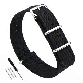 WOUKUP Premium Military Ballistic Ribbed Nylon Watch Straps 18mm 19mm 20mm 22mm Replacement Watch Band for Men
