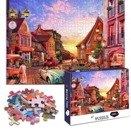 Jigsaw Puzzle for Adults 1000 Piece - Adult Puzzles Colorful House - Difficult Challenging Puzzles for Adults, Gifts for Adult, Teens, Puzzle Perfect for Game Nights
