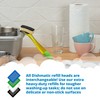 Dishmatic Black Extra Heavy-Duty Washing-Up Sponge Refill Heads with Antibacterial