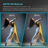 60FPS 1080P Auto-Focus HD Webcam with Ring Light and Privacy
