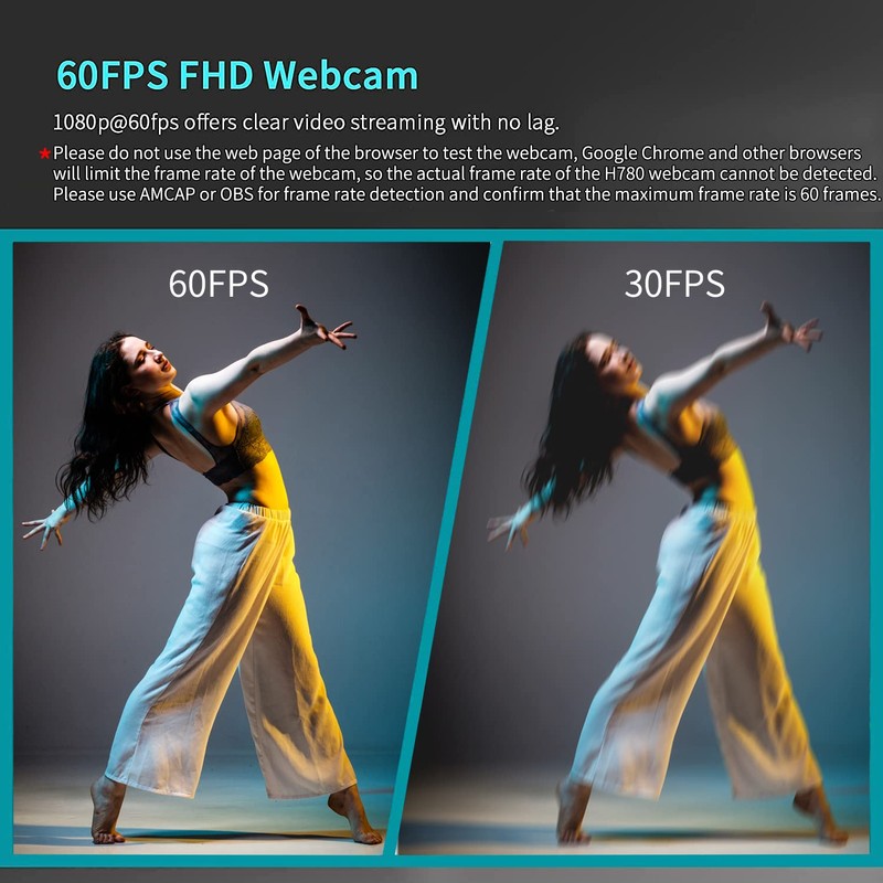60FPS 1080P Auto-Focus HD Webcam with Ring Light and Privacy