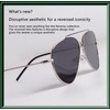 SDINM Reverse Aviator Sunglasses for Women Men Trendy Metal Frame